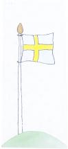 Kort Svensk Flagga - Lena Lindahl | Doppresenter.se