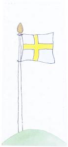 Kort Svensk Flagga - Lena Lindahl | Doppresenter.se