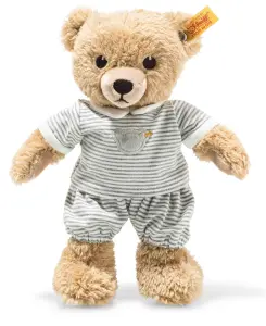 Nalle med grå pyjamas, sleep well, 25cm, Steiff nalle säljs på Doppresenter.se