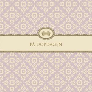 Kort På Dopdagen (gammelrosa) 