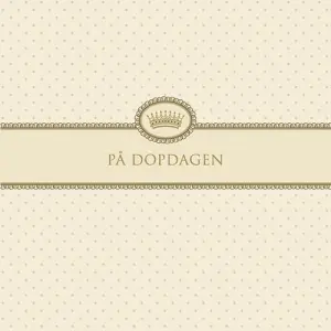 Kort På Dopdagen (cremefärgad)