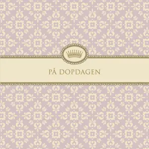 Kort På Dopdagen (gammelrosa) 