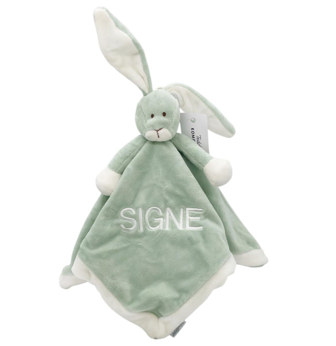 Diinglisar Snuttefilt Special Edition kanin - Teddykompaniet (Lindblomsgrön)
