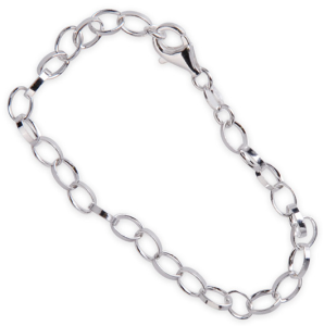 Armband 18cm för berlocker i äkta silver | Doppresenter.se