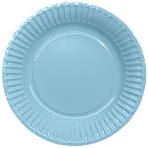 Pappersassietter 18,5cm, ljus blå, 8p | Doppresenter.se