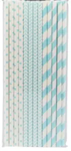 Sugr&ouml;r i papper ljus bl&aring; mix, 24p | Doppresenter.se