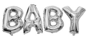 Folieballonger BABY Silver | Doppresenter.se