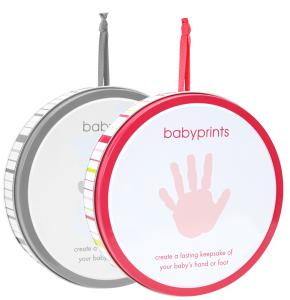 Babyprints hand och fotavtryck i plåtburk (Rosa)