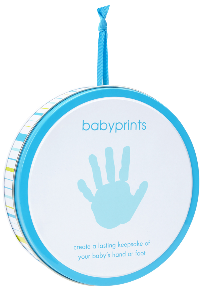 Babyprints hand och fotavtryck i plåtburk (Rosa)