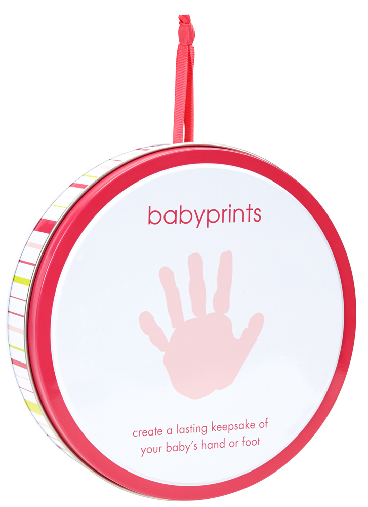 Babyprints hand och fotavtryck i pltburk (Rosa)