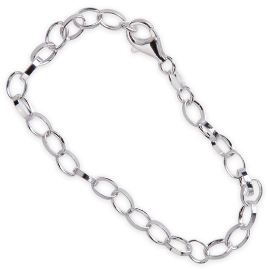 Armband 18cm för berlocker i äkta silver | Doppresenter.se