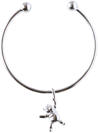 Dacapo Silver Armring Nalle Puh med berlock, äkta silver