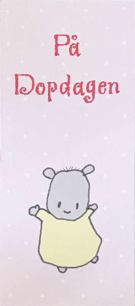 Dacapo Silver Kort, På Dopdagen, rosa - Lena Lindahl