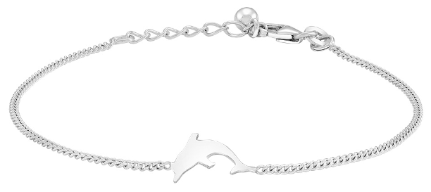 Silverarmband med delfin, 17cm | Doppresenter.se