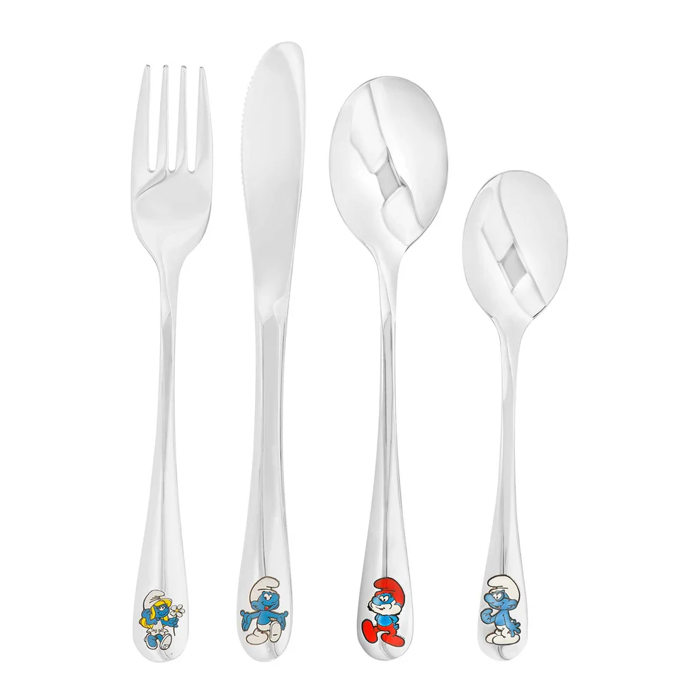 Dacapo Silver Bestickset Smurfarna i rostfritt stål 4-delar