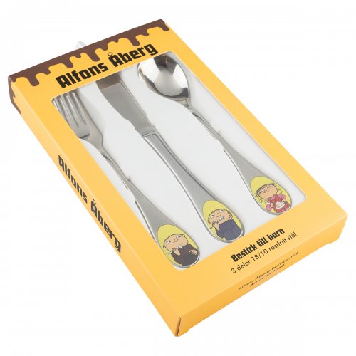 Bestickset, Alfons Åberg, 3 delar, Doppresenter.se