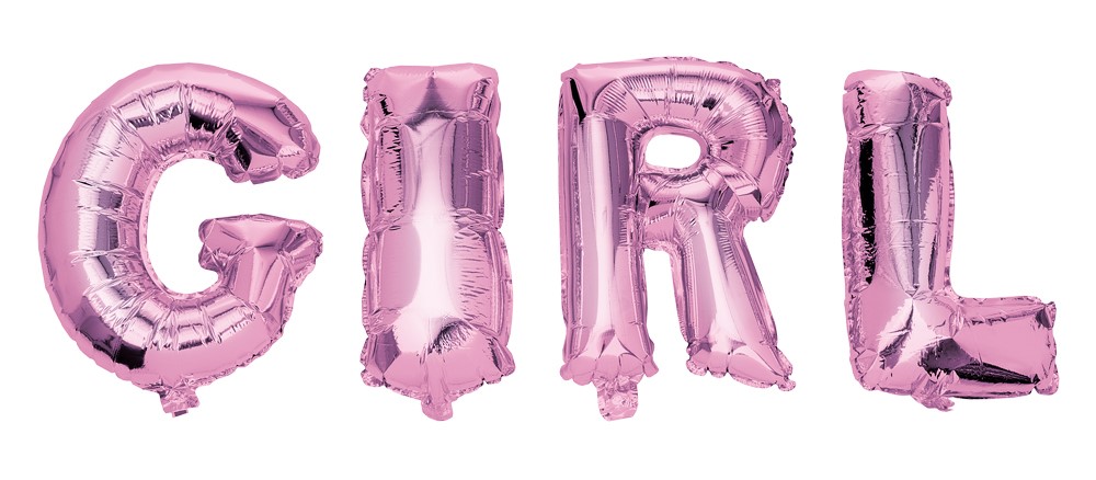 Folieballonger GIRL rosa | Doppresenter.se