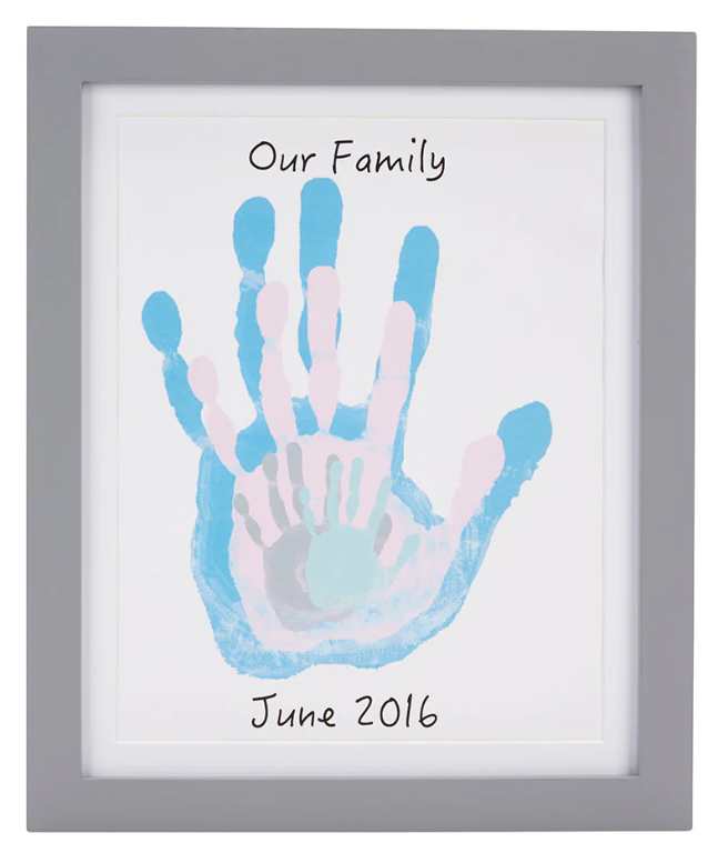 Fotoram Family Handprint - Handavtryck för hela familjen