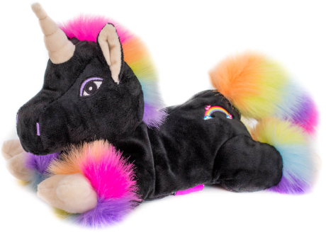 Enhrningen Rainbow svart - Habibi Plush