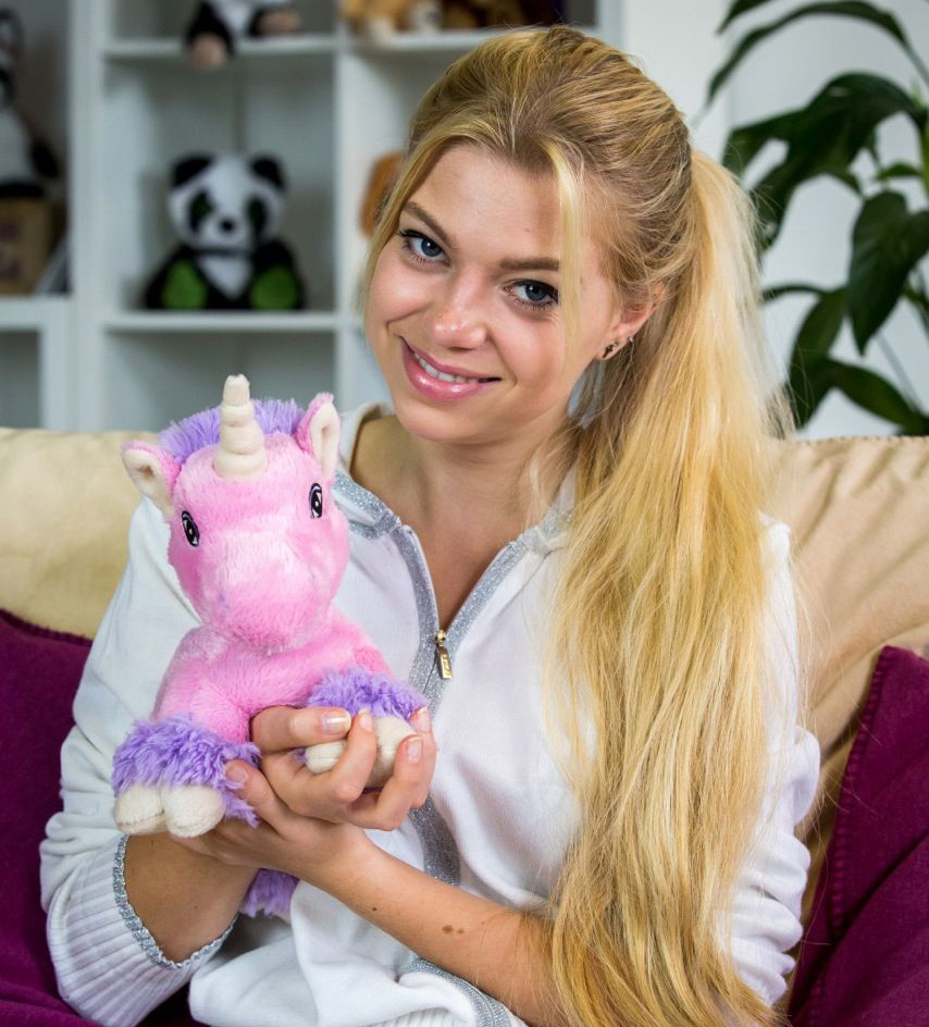 Värmenalle Enhörningen Pink, rosa tvättbar - Habibi Plush