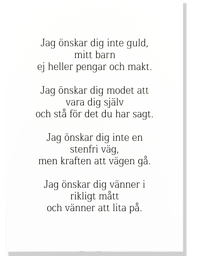Tavla, Jag önskar dig inte guld... | Doppresenter.se
