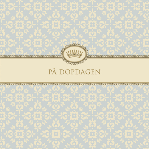Kort "På Dopdagen"(ljusblå)