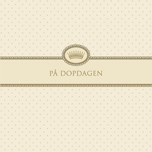 Kort På Dopdagen (cremefärgad)
