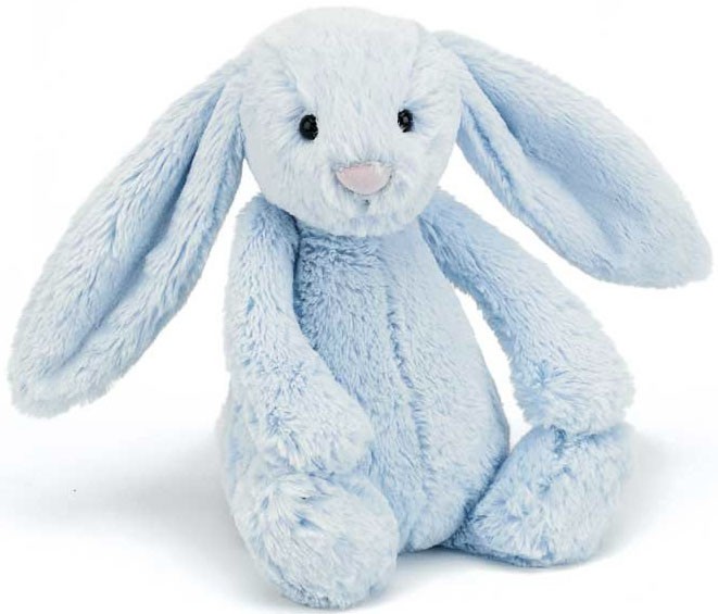 Bashful Kanin, blå - Jellycat | Doppresenter.se