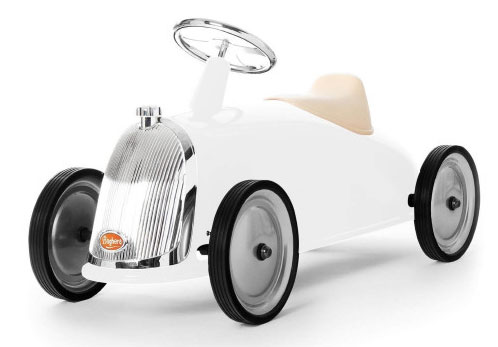 Gåbil Rider Snow White i retromodell, Vit - Baghera