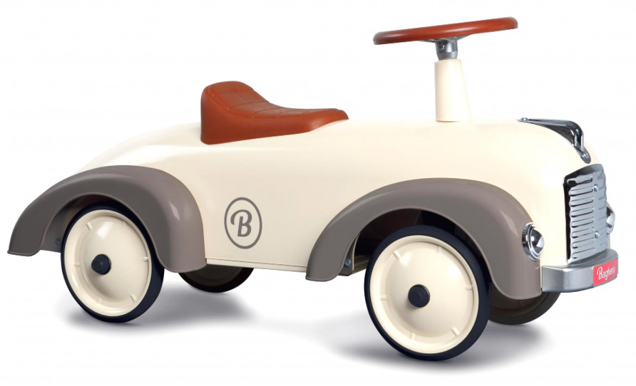 Gåbil i retromodell, beige/grå - Baghera